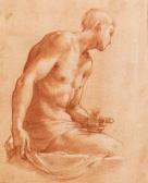 MACCHIETTI DEL CROCEFISSAIO Girolamo 1535-1592,A partly draped Nude seated on a Balustra,Christie's 1998-01-30