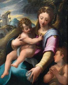 MACCHIETTI DEL CROCEFISSAIO Girolamo 1535-1592,Madonna and Child with the Infant S,Palais Dorotheum 2018-10-23