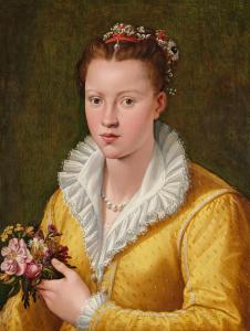 MACCHIETTI DEL CROCEFISSAIO Girolamo,Portrait of a Woman Holding a Nosegay,Sotheby's 2025-02-07