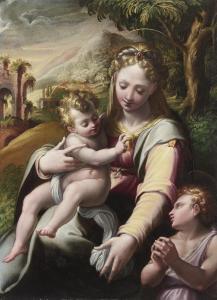 MACCHIETTI DEL CROCEFISSAIO Girolamo 1535-1592,The Madonna and Child with Saint John the,Christie's 2022-06-09