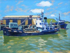 MACCORMICK W A,'Tasman Bay' at Onehunga Wharf,1994,International Art Centre NZ 2010-09-22