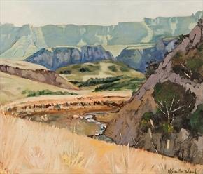MACDONAGH WOOD michael 1900-1900,LANDSCAPE WITH TABLE MOUNTAIN,McTear's GB 2013-12-12