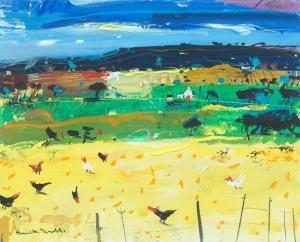 MACDONALD Hamish 1935-2008,Yellow Field with Hens,Bonhams GB 2023-10-11