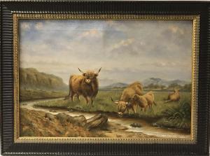 Macdonald J,Cattle watering in the highlands,Hood Bill & Sons US 2017-07-11