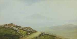 MACDONALD J,misty moorland landscape,Burstow and Hewett GB 2013-09-25