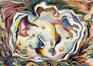 MACDONALD James W.G.Jock 1897-1960,Bird and Environment,1948,Heffel CA 2023-11-23