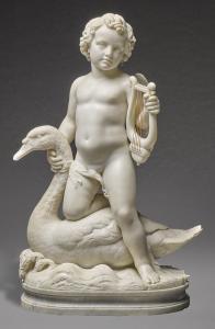 MacDONALD Lawrence 1799-1878,CUPIDWITH A SWAN, ALLEGORY OF THE GENIUS OF POETRY,Sotheby's 2018-12-04