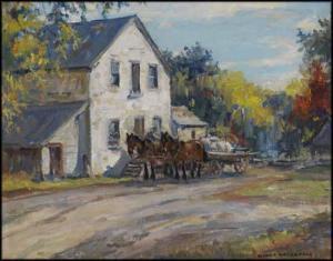 MacDONALD Manly Edward 1889-1971,Horse Drawn Wagon,Heffel CA 2014-08-28