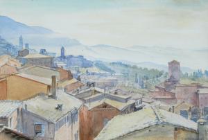 MACDONALD Ursula 1903-1900,Assisi, (San Pietro), Misty Autumn Morning,Bloomsbury London 2007-10-25