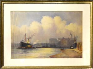 MACDONALD William Alister,Schiffe auf einem Fluss,1897,Scheublein Art & Auktionen 2024-02-02
