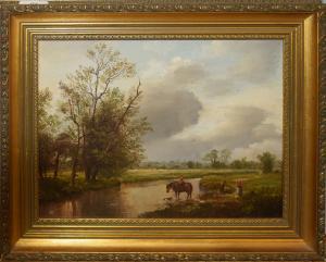 MACE JOHN,River landscape with figures and horse,Keys GB 2021-02-19