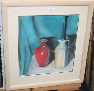 MACFARLANE Ian 1900,Still Life Study of a Jug and Vases on a Table,Tooveys Auction GB 2013-05-15