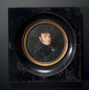 MACHÉRA Ferdinand 1776-1843,Portrait de militaire en buste vers la droite ,1810,Binoche et Giquello 2019-11-29