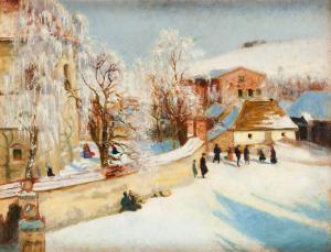 MACHALSKI Ludwik 1879-1934,City in the winter,Desa Unicum PL 2022-04-26
