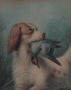 MACHEN William H 1832-1911,Dog with Bird in Mouth,Hindman US 2017-09-15