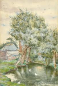 MACINTOSH John M. 1847-1913,River at Hungerford,1881,John Nicholson GB 2022-08-03