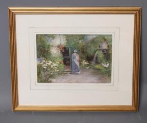 MACKAY Florence 1800-1900,Mother and Child in a Cottage Garde,1917,Hartleys Auctioneers and Valuers 2019-06-12