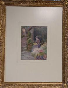MACKAY James M 1834-1917,girl in a cottage doorway,Cheffins GB 2022-04-14