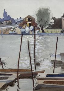 MACKAY John 1947,'Tom Bunn's Boathouse - Teddington-on-Thames',David Duggleby Limited GB 2022-07-02