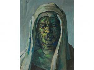 MACKENDRICK J,Head of an Old Woman wearing a shawl,Capes Dunn GB 2011-08-03