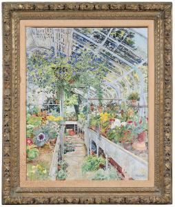 MacKENDRICK Lilian 1906-1987,Greenhouse I,1966,Brunk Auctions US 2023-11-18