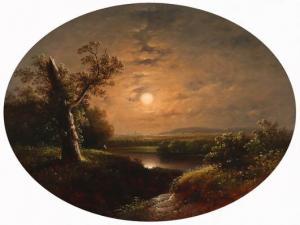 MacKENZIE David Maitland 1800-1880,Scottish river landscape with Edinburgh and Arth,Bruun Rasmussen 2019-01-28