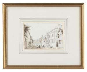 MACKENZIE Frederick 1787-1854,Street Scene with Figures,Adams IE 2021-09-21