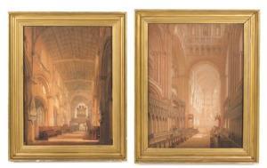 MACKENZIE Frederick 1787-1854,The Nave of Christ Church Cathedral, Oxford and Ch,Hindman 2018-01-23