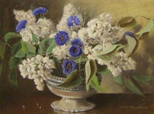 MACKENZIE Ivor 1880,Still Life Study of Flowers in a Bowl,Keys GB 2009-12-11