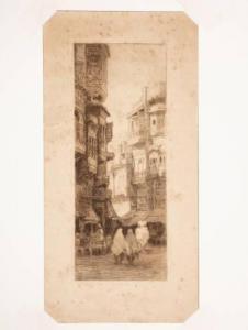 MacKENZIE Roderick D 1865-1941,Street Scene, Lahore, Pakistan,1900,Neal Auction Company 2022-02-16