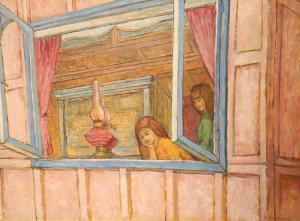 MACKERTICH Robin 1921-1993,Girls looking out of a window,Gorringes GB 2021-08-09