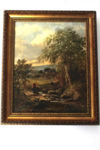 MACKILL I 1800-1900,river landscape with a figure on a bank,19th century,Reeman Dansie GB 2017-08-01