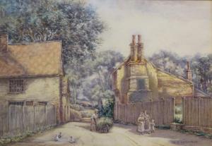 MACKINLAY D.C 1800-1900,Figures and Ducks Outside Farm Buildings,David Duggleby Limited 2018-06-16