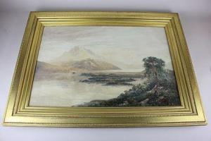 MACKINNON Finlay,Landscape view of distant mountains across water,1901,Henry Adams 2017-03-09
