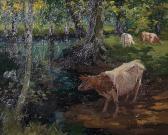 MacLaren James 1881-1917,Cows by a river,Bonhams GB 2008-04-08