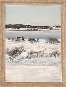 MACLEAN VICKI,Seaside village in winter,Eldred's US 2014-08-20