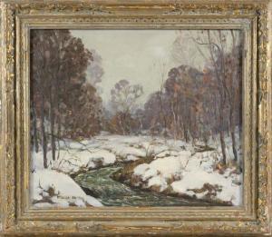 MacLEAN William 1860-1940,Winter scene of a brook,20th Century,Eldred's US 2021-03-04
