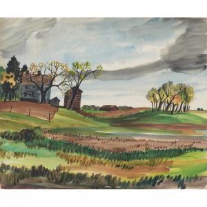 MacLEISH Norman 1890-1975,Illinois Farm Scenes,1948,Treadway US 2010-09-12