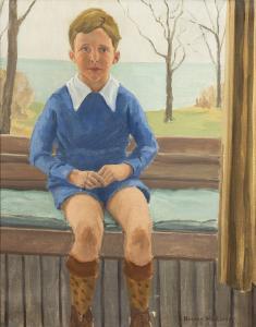 MacLEISH Norman 1890-1975,Portrait of a Boy in Blue,1932,Hindman US 2012-09-24