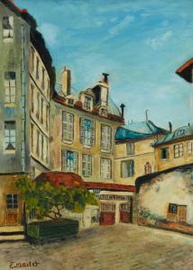 MACLET Elisee 1881-1962,Courtyard scene,John Moran Auctioneers US 2024-04-10