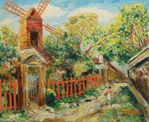 MACLET Elisee 1881-1962,Le moulin à poivre à Montmartre,Rossini FR 2024-03-29