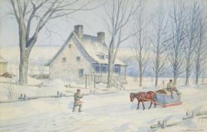MACNAUGHTON John H. 1876-1899,Winter Chores, Quebec,Levis CA 2023-05-20