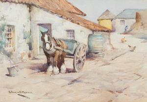 MacNEE Robert Russell 1866-1952,Horse-cart in a village,Bonhams GB 2011-06-09
