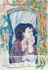 MACOVEI Ligia 1916-1998,At the Window,Artmark RO 2024-04-15