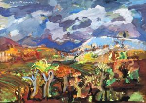 MACOVEI Ligia 1916-1998,Provence Landscape,1964,Artmark RO 2022-10-03