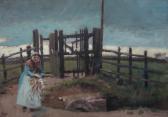 MACPHAIL Paul 1900-1900,Rural scene of elderly lady with straw before a ki,Dickins GB 2007-06-16