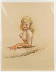 MACPHERSON Earl 1910-1993,portrait of a nude female,1991,John Moran Auctioneers US 2019-01-13