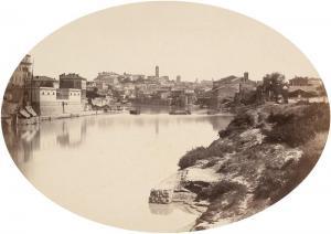 MACPHERSON Robert 1814-1872,View from the bank of the Tiber River towards the,1855,Galerie Bassenge 2023-12-06