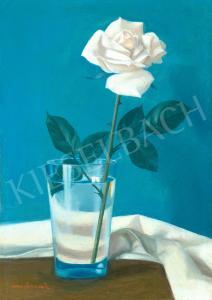 MACSAI Istvan 1922-2005,White Rose,1970,Kieselbach HU 2023-04-21