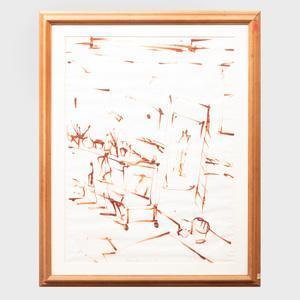 MACWHINNIE John 1945,Sketch of de Kooning's studio,1974,Stair Galleries US 2019-07-18